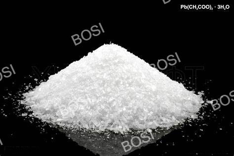 Lead Acetate II Trihydrate Tidak Berbau Stabil di bawah Kondisi Normal 280-282.C Titik Peleburan